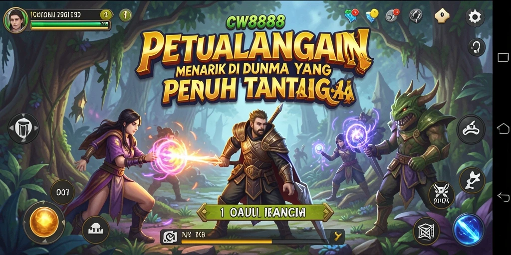 Screenshot gameplay CW8888 yang menampilkan aksi petualangan yang mendebarkan.