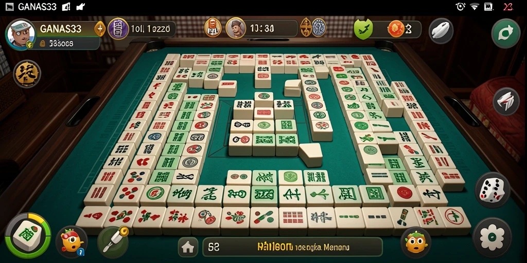 Screenshot gameplay <strong>GANAS33</strong> yang mendebarkan di dalam permainan Mahjong.