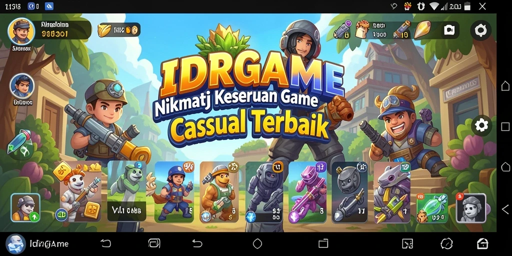 Tampilan gameplay IDRGAME yang ceria dan menarik.