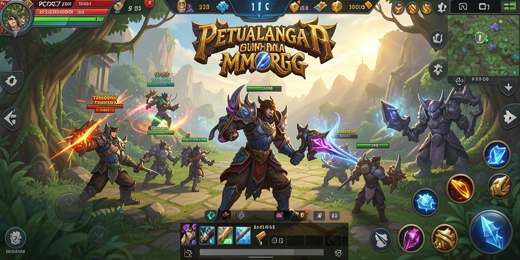 Screenshot gameplay PCPC7 menampilkan aksi seru dalam dunia MMORPG.