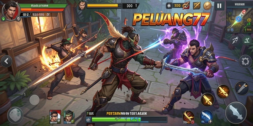 Tampilan menarik dari gameplay PELUANG77 dengan pertarungan yang seru.