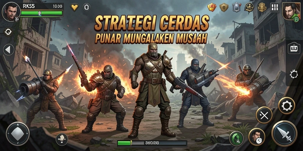 Tampilan gameplay menarik dalam RK55 yang penuh strategi.
