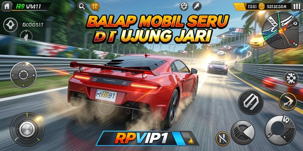 Tampilan gameplay Racing yang mendebarkan di RPVIP1.