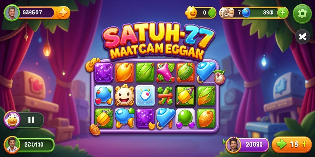Tampilan mengesankan saat mencocokkan permata dalam SATU77.