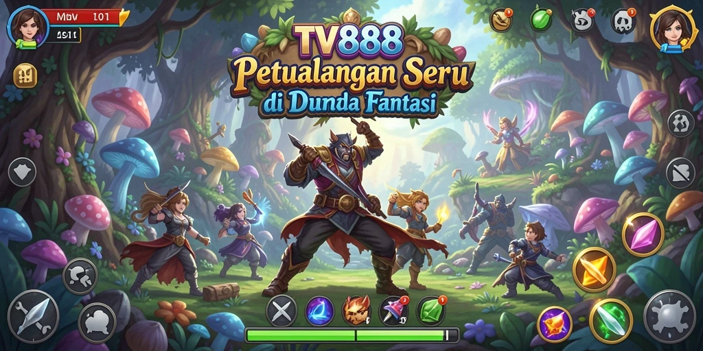 Tampilan gameplay seru dalam petualangan menantang di TV888.